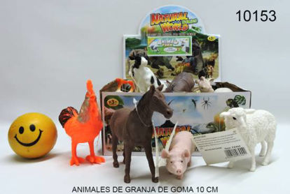 Imagen de ANIMALES DE GRANJA DE GOMA 10 CM APROX 7.24